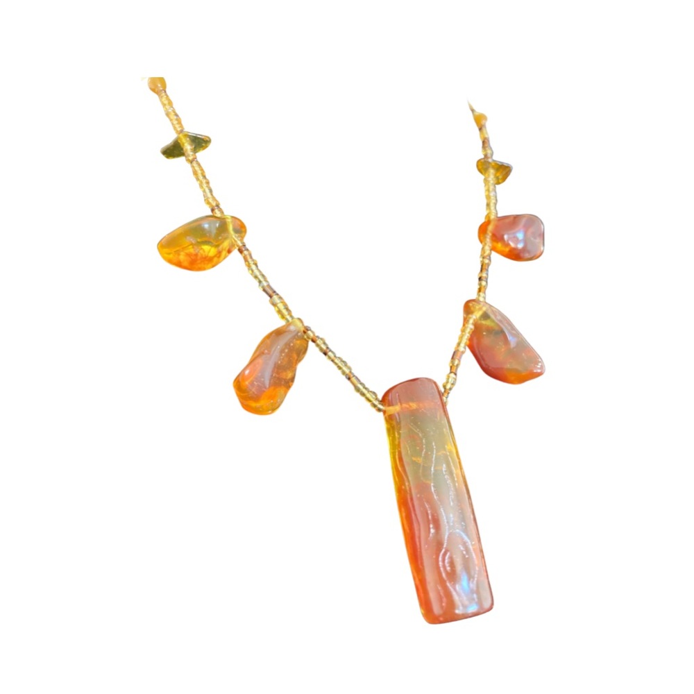 ***SOLD*** Bohemian Beaded Necklace with Pendant